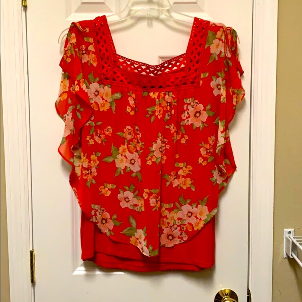 Apt. 9 red floral top